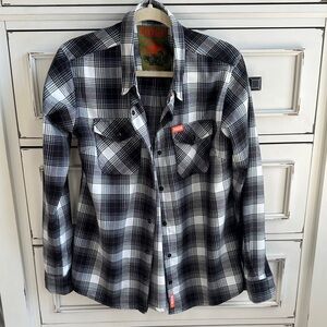 DIXXON Arthur Black and White Checkered women’s Shirt